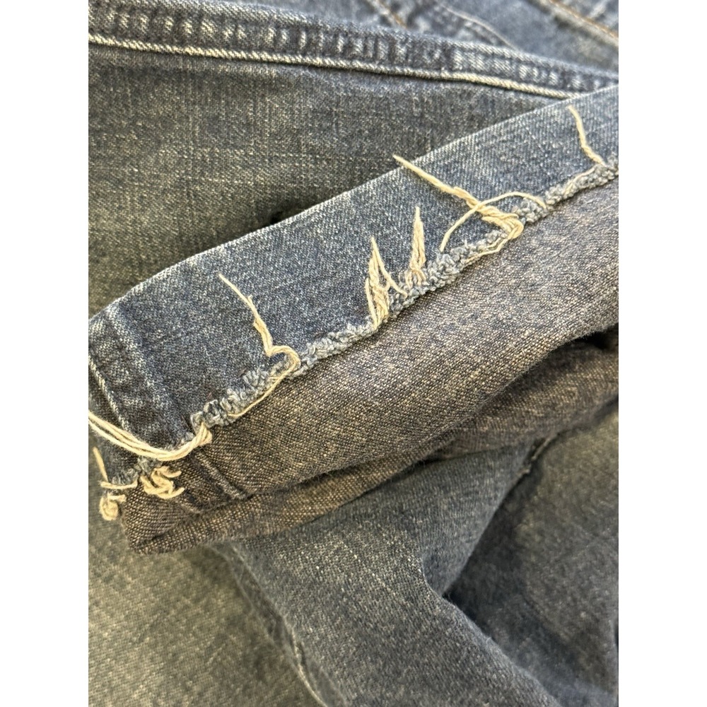 Vintage JNCO Jorts Mens 34 Dark Denim Skull Embroidered Y2K Shorts - Picture 12 of 16